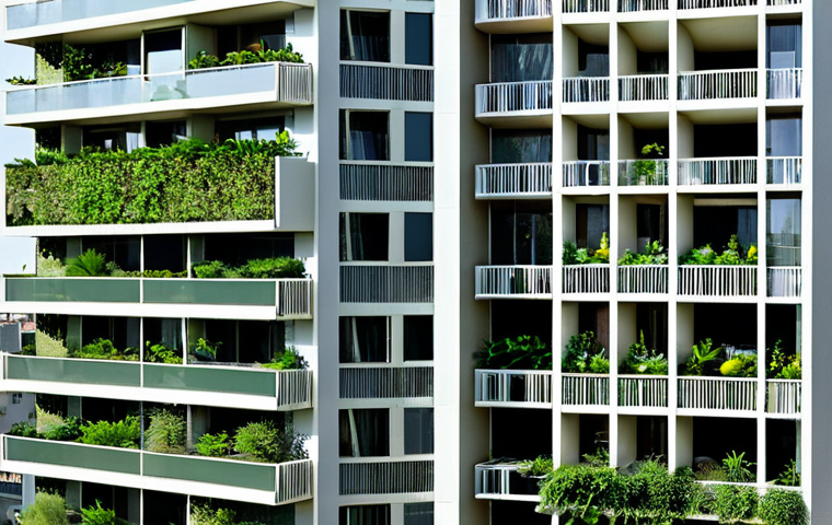 지속 가능한 에너지 솔루션과 커뮤니티 설계 - Sustainable Building Facade**

"A modern apartment building in São Paulo, Brazil, featuring solar pa...