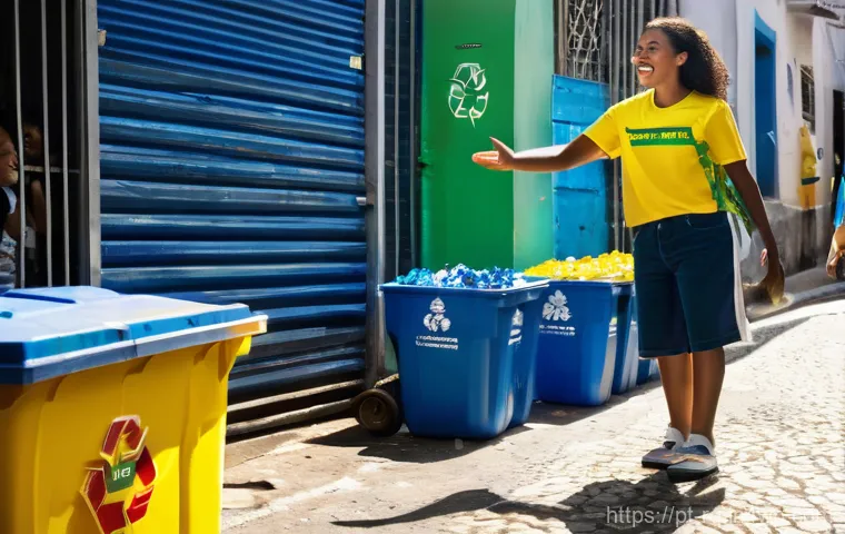 기후 변화 대응을 위한 커뮤니티 리더십 - **"Rainwater Harvesting in a São Paulo Favela School":** A hopeful and inspiring image set in the vi...