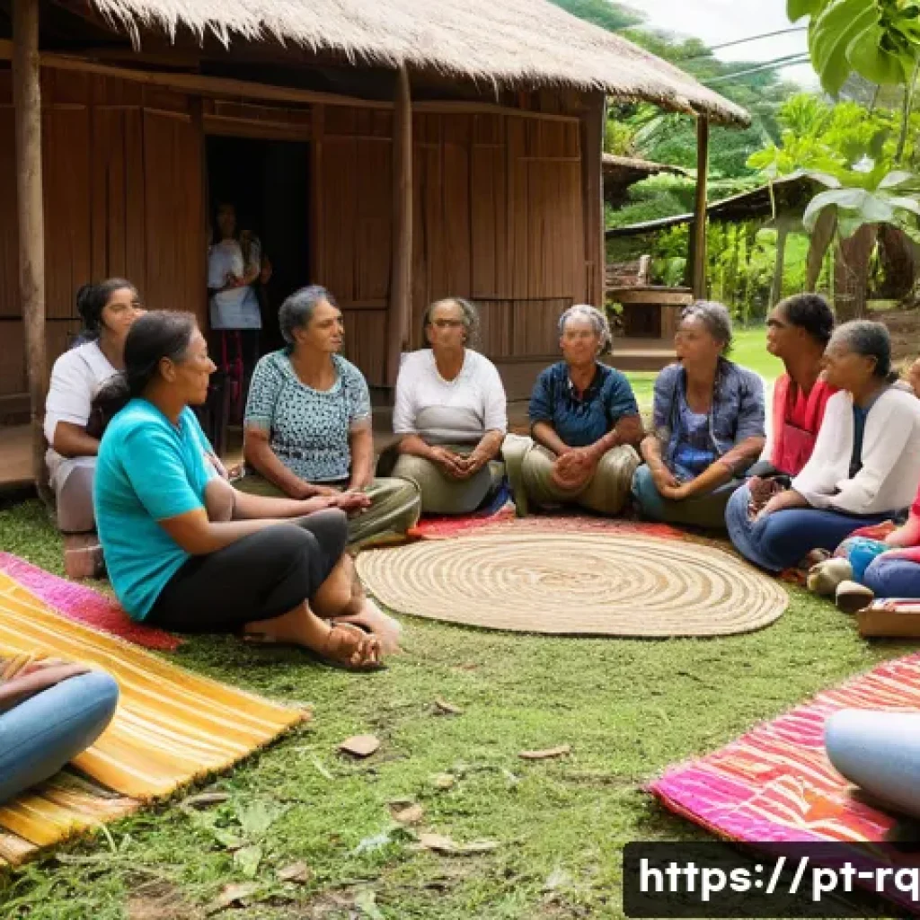기후 회복력 커뮤니티 설계를 위한 참여 방법 - A vibrant community gathering in a Brazilian rural village, featuring diverse local residents includ...
