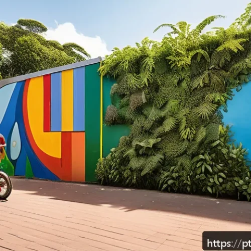 Home 33 회복력 있는 커뮤니티 설계를 위한 디자인 원칙 - A vibrant multifunctional urban park in a Brazilian neighborhood, featuring diverse groups of people...